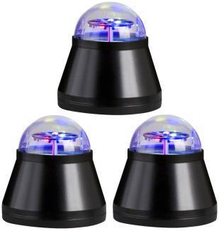 3er Set LED Tischlampe, Herzen, schwarz, bunt, H 10,5 cm