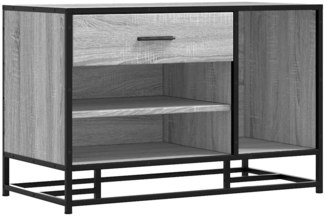 vidaXL Schuhbank Grau Sonoma 80x40x53,5 cm Holzwerkstoff und Metall 849227