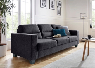 TRENDMANUFAKTUR 3-Sitzer Chamber mit hohem Sitzkomfort, in zeitloser Optik, Kopfstützen optional bestellbar