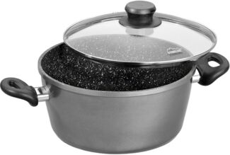 STONELINE Kochtopf, Aluminium (1-tlg), mit Glasdeckel, Induktion