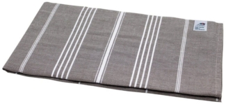 Hamamtuch ohne Fransen Sultan cappuccino mit weißen Streifen ca. 100x180 cm