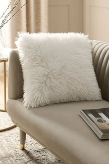 Next Dekokissen Mongolisches Kissen aus Kunstfell 43x43 cm