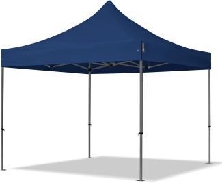 3x3 m Faltpavillon, PREMIUM Stahl 40mm, blau