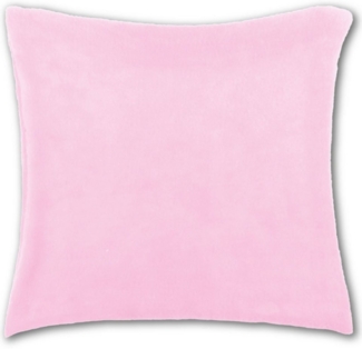 Kissenhülle Kuschel 30x30 cm Kissenbezug Dekokissen Auswahl: rosa - hellrosa ohne Füllung