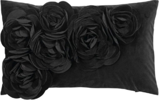 PAD Kissenhülle Samt Floral Schwarz (30x50 cm) 10154-U90-3050