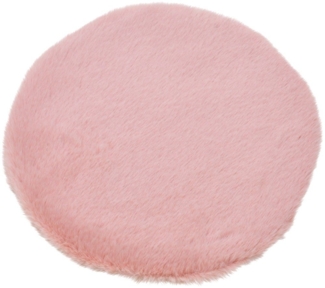 matches21 HOME & HOBBY Fellteppich Rundes kurzflor Deko-Fell Sitzkissen 34 cm in rosa für Stühle, rund, Höhe: 20 mm, Flauschiges Kunstfell als Fell-Teppich Stuhl-Überwurf Sitzauflage