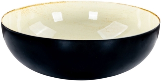 Levandeo® Dekoschale, Schale Rund Ø30cm Schwarz Creme Schüssel Antik Dekoschale Tischdeko
