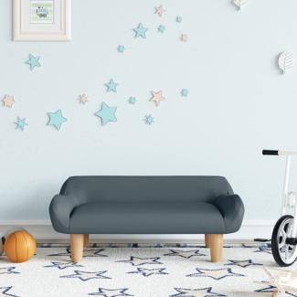 vidaXL Kindersofa 70 x 40 x 24 cm Stoff, Dunkelgrau