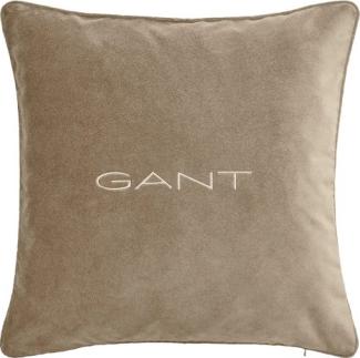 Gant Home Kissenhülle Velvet Cushion Samt Cold Beige (50x50 cm) 853102601-204-50x50