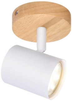 Nettlife Deckenstrahler 1/2/3/4 Flammig Deckenleuchte GU10 Schwenkbar Wandstrahler Holz, Schwenkbar, LED wechselbar, für Wohnzimmer Schlafzimmer Flur Küche