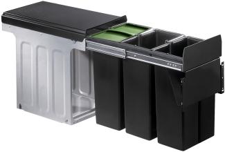WESCO 885302-11 Abfallsorter BIO TRIO 30 BM (3x10) Liter inkl. Biodeckel / Profiline / ab 30 cm Schrankbreite