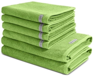 Ross Selection 6 tlg. Frottier-Set - 4 X Handtuch (50 X 100cm), 2 X Duschtuch (70 X 140cm) - 540 g/m2 - Kiwi