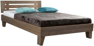 Bed Box Massivholz Bettrahmen Premium Mailand Wildeiche mit Kopfteil 160x220 cm