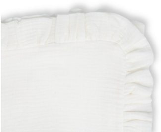 hutch&putch Kissenbezug Musselin Kopfkissenbezug mit Rüschen - 100% Bio Baumwolle -Kissenhülle, (1 Stück), Ideale Ergänzung zur Musselin Bettwäsche - atmungsaktives Material