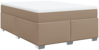 vidaXL Boxspringbett Matratze Cappuccino-Braun 140x190cm Kunstleder 3285212