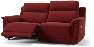Sofanella 3-Sitzer MALITO Stoff Stoffgarnitur Couch in Rot