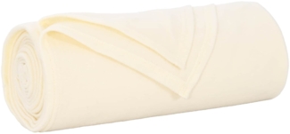 Überwurfdecke, Wohndecke Creme 170x130 cm Fleece