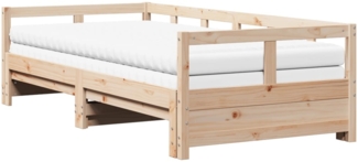 vidaXL Tagesbett Ausziehbar mit Matratzen 90x190 cm Massivholz Kiefer 3321044