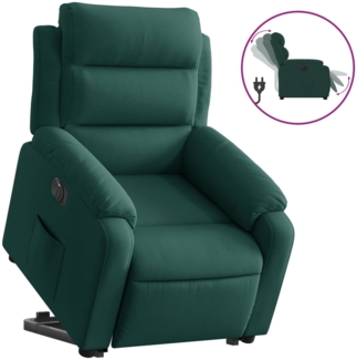 vidaXL Relaxsessel mit Aufstehhilfe Elektrisch Dunkelgrün Samt 3205116