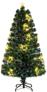 KOMFOTTEU Künstlicher Weihnachtsbaum, Tannenbaum mit 24 warmweißen Lichtsträngen & Sternspitze