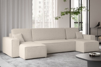 Kaiser Möbel Ecksofa mit schlaffunktion und bettkasten, Couch U-form BEST stoff Abriamo, Schlaffunktion mit Bettkasten, praktisch und bequem