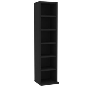 DOTMALL CD-Regal CD-Schrank Schwarz 21x20x88 cm Holzwerkstoff