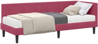 vidaXL Eckbettgestell mit Matratze mit Matratze 2 pcs Grün Samt 3393882