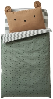 vertbaudet Bettbezug Baby Bettbezug ohne Kissenbezug GRÜNER WALD, Bär