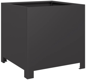 vidaXL Pflanzkübel Schwarz 40x40x40 cm Stahl 851199