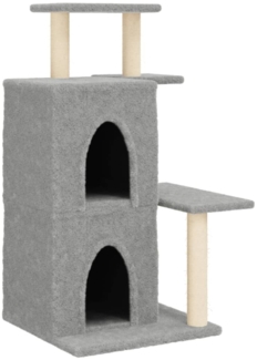 vidaXL Kratzbaum mit Sisal-Kratzsäulen Hellgrau 97 cm 172113