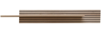 Wandboard Inka / Ina , Holzwerkstoff , Holzfarben , 160 x 22 x 22 cm