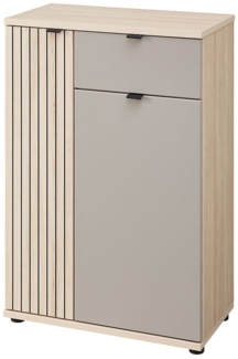 Kommode Padua / Pisa, Holzwerkstoff, Grau, Holzfarben, 103 x 70 x 38 cm