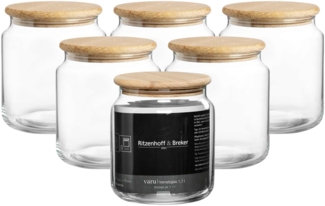Ritzenhoff & Breker Varu Vorratsglas 1,1 l 6er Set - DS