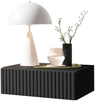 Nachtkommode >TABONI< hängend, 1 Schublade, in Graphit - 42 x 14 x 30 cm (BxHxT)