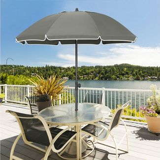 Woltu Sonnenschirm, Belüfteter Strandschirm UPF 50+, Höhenverstellbar und Knickbar