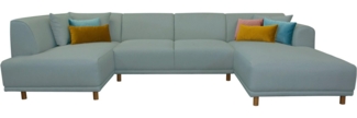 andas Wohnlandschaft Maroon U-Form, in skandinavischem Design, mit losen Kissen