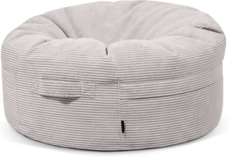 Sitzsack ‘Roll 105‘, Bezugstoff - Waves, 100% Polyester, White Grey, 50x105x105 cm.
