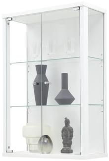 Glasvitrine >OPTIMA< in Weiß - 56x85x25,2cm (BxHxT)