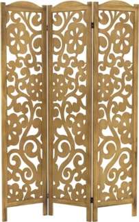 ML-DESIGN Paravent Raumteiler Faltbarer Sichtschutz Indoor Stellwand Sichtschutzwand, Raumtrenner 3-teilig Yokohama Natur 172x121cm freistehend Trennwand