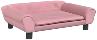 vidaXL Hundebett Rosa 70x48x22 cm Samt