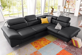 COTTA Polstergarnitur Driver L-Form, (Set), Set bestehend aus: Ecksofa mit Kopfteilverstellung & Hocker