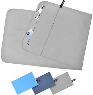 Mikrofaser Handtuch 130x50 cm, Sporthandtuch, Strandtuch Grau Schnelltrocknend