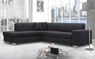 AX LIVING Sofa grau Dalmini Couch L Form XXL mit Schlaffunktion 285 cm L
