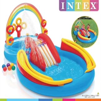 Intex Pool Aufblasbar Rainbow Ring Play Center 297x193 x135 cm 3202797