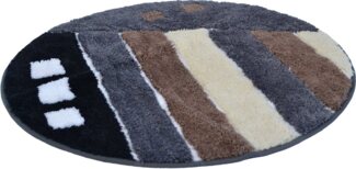 KiNZLER Badematte Gembloux, Höhe 20 mm, rutschhemmend beschichtet, fußbodenheizungsgeeignet, Polyester, rund, Badteppich, als rechteckig & rund erhältlich