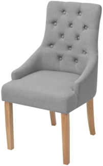 vidaXL Esszimmerstühle 4 Stk. Hellgrau Stoff [274421]