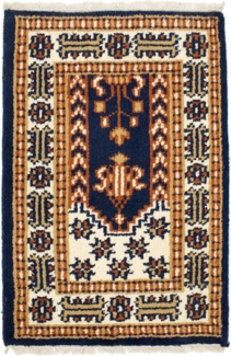 Morgenland Orientteppich - 90 x 60 cm - dunkelblau