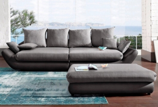 Trends by HG Big-Sofa Moon, frei im Raum stellbar