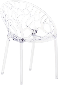 CLP Wetterbeständiger Stapelstuhl Crystal aus Kunststoff,transparent