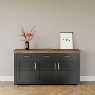 set one by Musterring Sideboard York, Typ 52, in 3 Farbvarianten, Landhaus-Stil, B 184 x H 95 cm